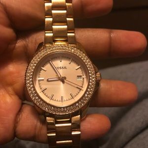Gold plated women’s Fossil watch